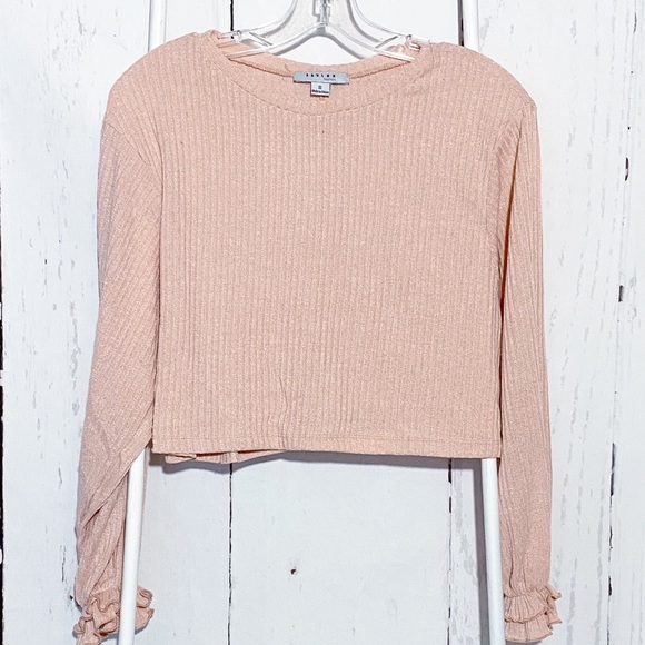 Favlux Fashion Blush Pink Cropped Sweater Size SM - Picture 2 of 7